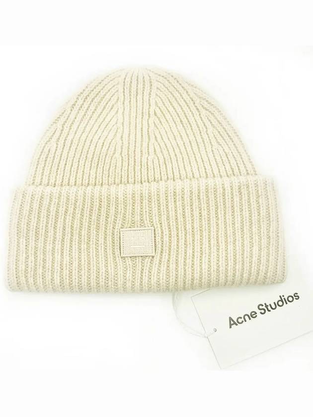 Small Face Logo Beanie Oatmeal Melange - ACNE STUDIOS - BALAAN 5