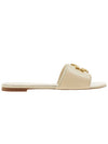 Logo Eleanor Slippers Cream - TORY BURCH - BALAAN 3