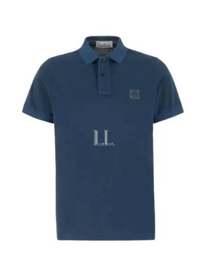 Wappen Cotton Short Sleeve Polo Shirt Avio Blue - STONE ISLAND - BALAAN 2