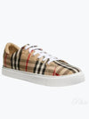 Vintage Check and Leather Sneakers Archive Beige - BURBERRY - BALAAN 2