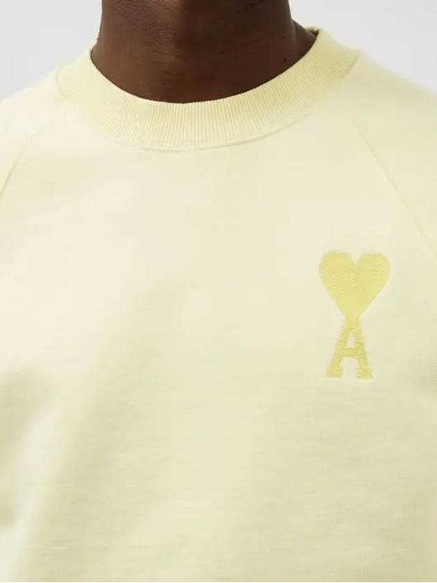 Heart Logo Overfit Sweatshirt Yellow - AMI - BALAAN 4