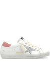 Superstar Pink Tab Leather Low Top Sneakers White - GOLDEN GOOSE - BALAAN 1