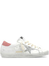 Superstar Pink Tab Leather Low Top Sneakers White - GOLDEN GOOSE - BALAAN 1