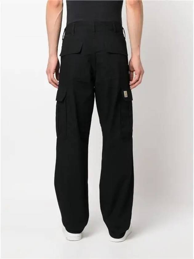 24SS WIP I032467 89 02 Logo Regular Cargo Pants Black - CARHARTT - BALAAN 3