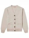 Wool Blend Cardigan Cold Beige - ACNE STUDIOS - BALAAN 2