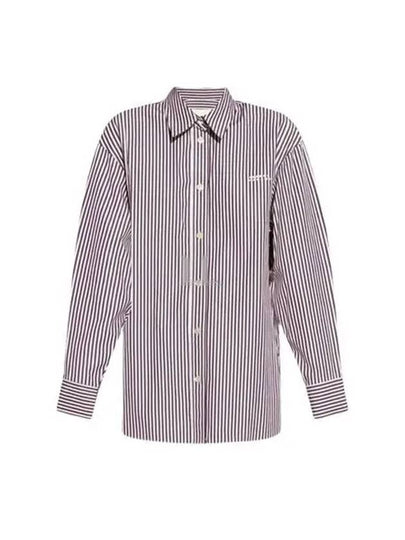 Fabrica Striped Long Sleeve Shirt Ecru Burgundy - ISABEL MARANT - BALAAN 2