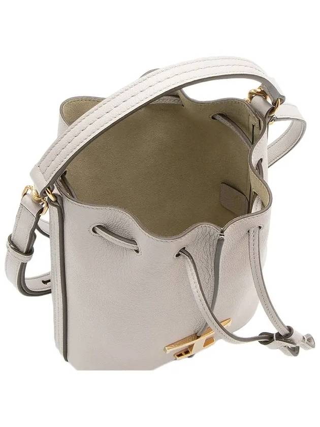 T Timeless Leather Micro Logo Bucket Bag Grey - TOD'S - BALAAN 5