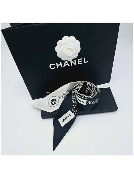 Black White Long Scarf Hairband AAA166 - CHANEL - BALAAN 2