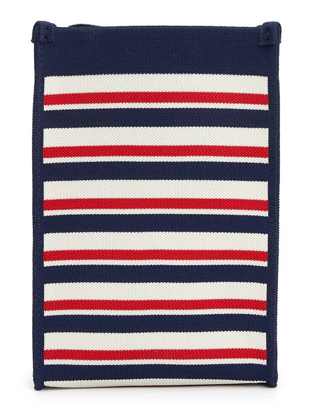 Jacquard Stripe Mini Shoulder Bag Navy - MARNI - BALAAN 4