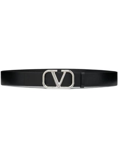 Garavani Logo Signature Belt Black - VALENTINO - BALAAN 1