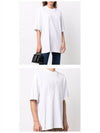 Logo Overfit Short Sleeve T-Shirt White - AMI - BALAAN 5