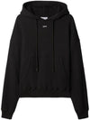 Logo Print Cotton Hoodie Black - OFF WHITE - BALAAN 1