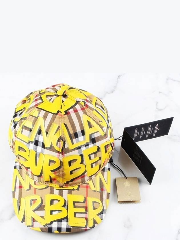 Yellow Graffiti Ball Cap - BURBERRY - BALAAN 2