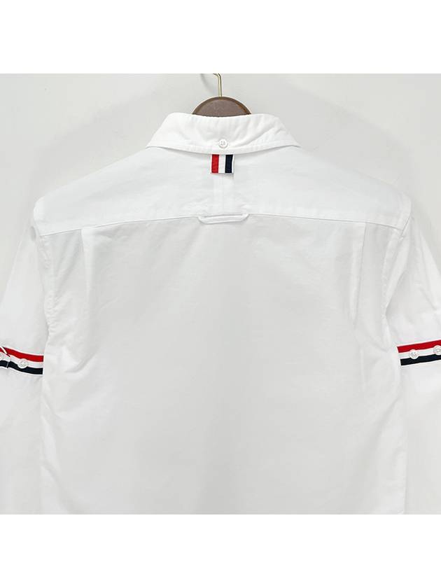 RWB Stripe Button Shirt White - THOM BROWNE - BALAAN 8