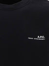 Item Logo Crew Sweatshirt Black - A.P.C. - BALAAN 4