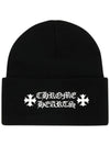 logo beanie black - CHROME HEARTS - BALAAN 1