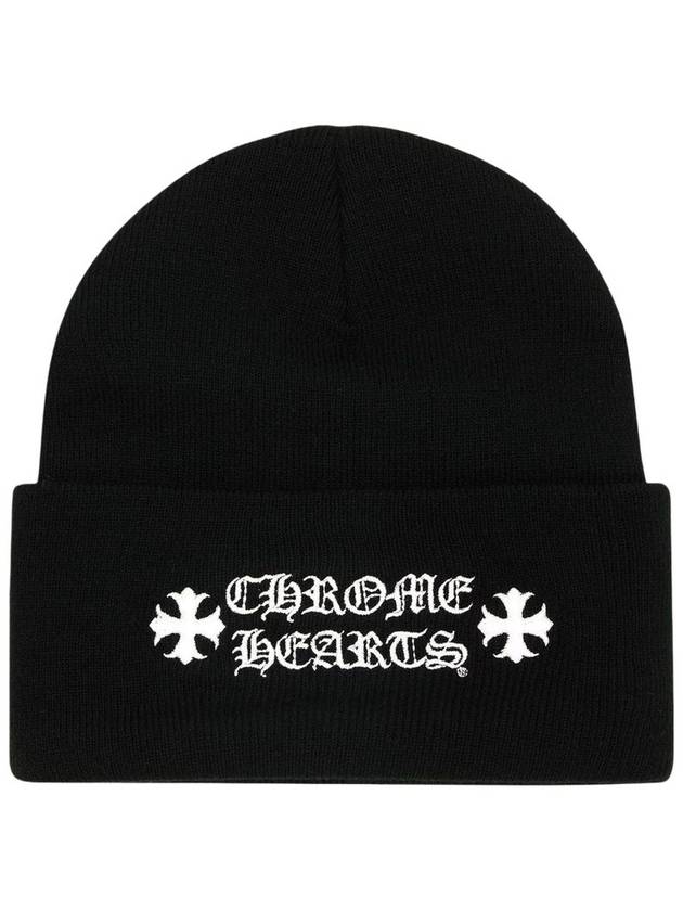 logo beanie black - CHROME HEARTS - BALAAN 1