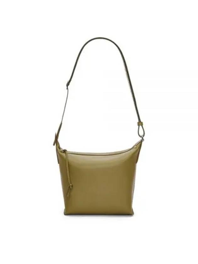 Small Cubi Supple Smooth Calfskin Jacquard Cross Bag Olive - LOEWE - BALAAN 2