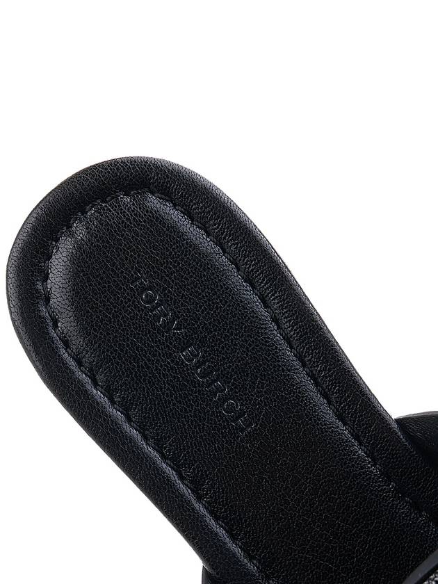 Women's Miller Leather Flip Flops Black - TORY BURCH - BALAAN 8