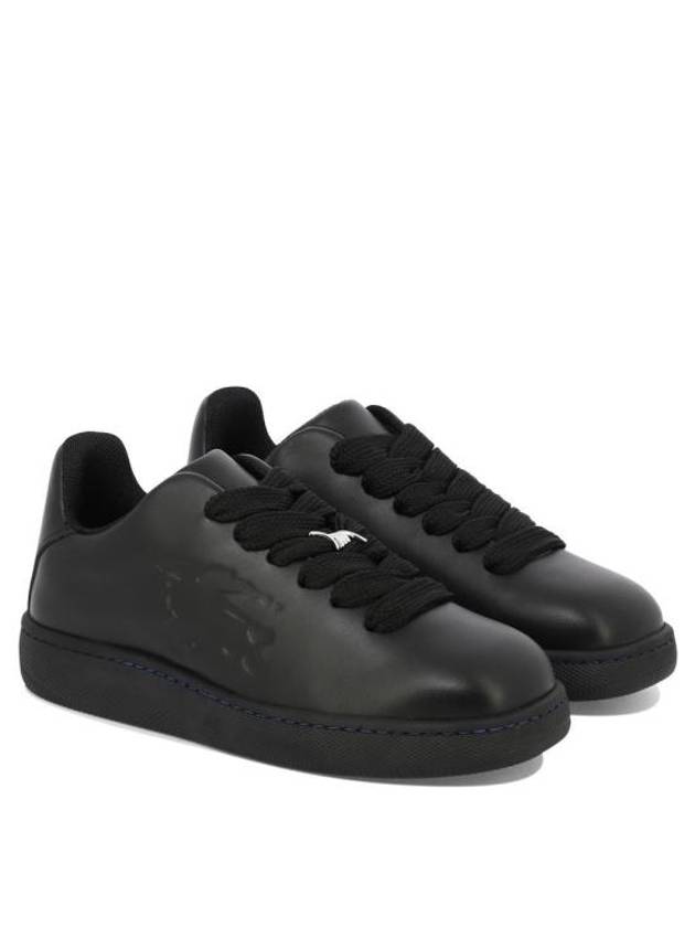 EKD Embossed Logo Leather Low-Top Sneakers Black - BURBERRY - BALAAN 3