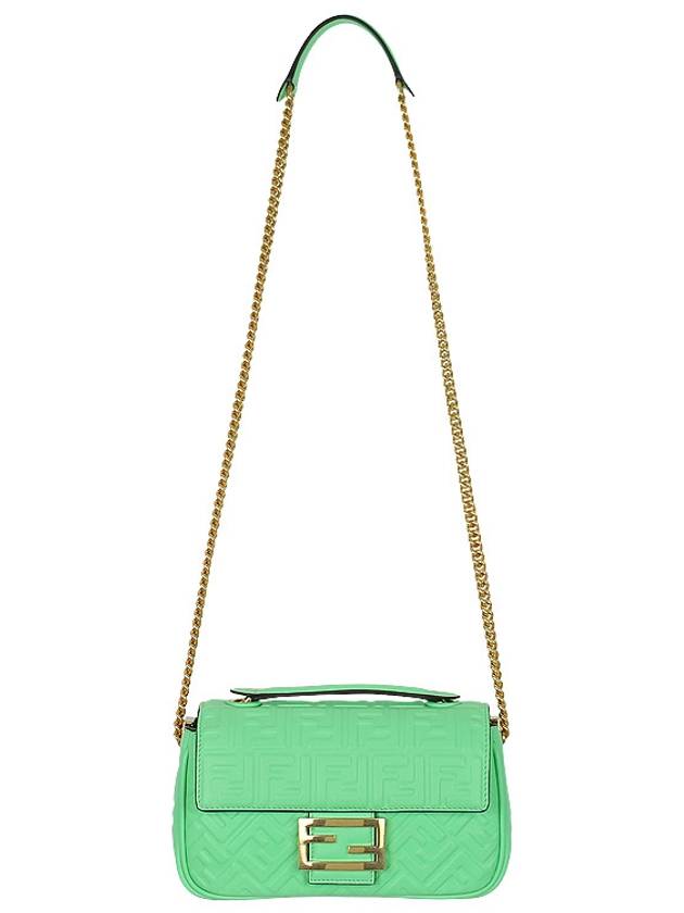 Baguette Medium Nappa Leather Chain Shoulder Bag Green - FENDI - BALAAN 5