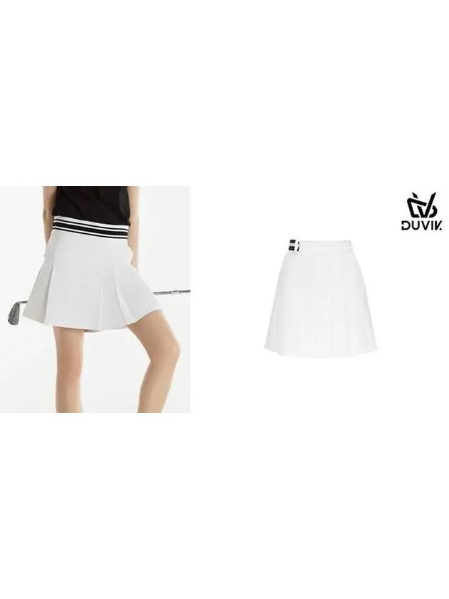 Pleated Back Banding Skirt Shorts DE2WPH342WH - DUVIK - BALAAN 7