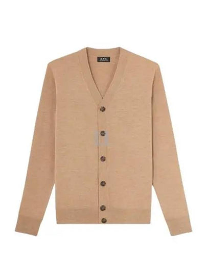 Samuel V-Neck Wool Cardigan Beige - A.P.C. - BALAAN 2