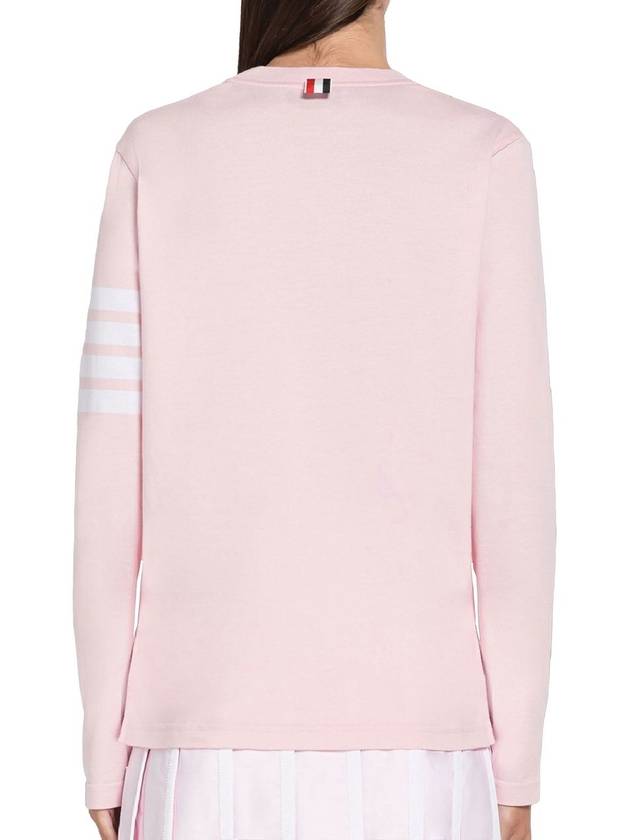 Diagonal long sleeve t shirt light pink - THOM BROWNE - BALAAN 3