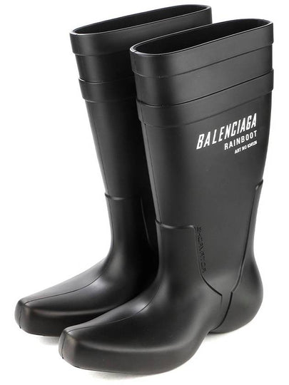 Explorator Logo Rain Boots Black - BALENCIAGA - BALAAN 2