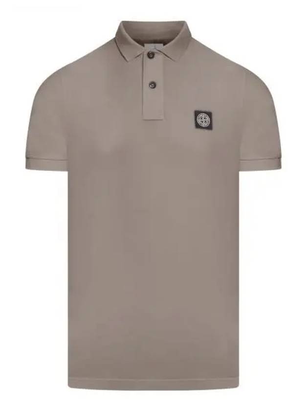 Pique Stretch Cotton Short Sleeve Polo Shirt Dove Grey - STONE ISLAND - BALAAN 2