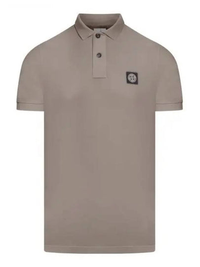 Pique Stretch Cotton Short Sleeve Polo Shirt Dove Grey - STONE ISLAND - BALAAN 2