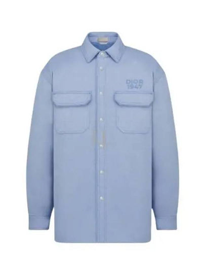 Overshirt Cotton Jacket Blue - DIOR - BALAAN 2