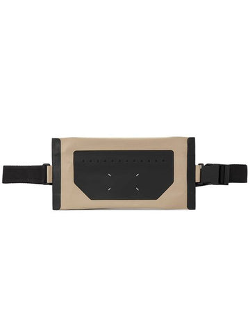 Stitch Logo Belt Bag Beige Black - MAISON MARGIELA - BALAAN 1