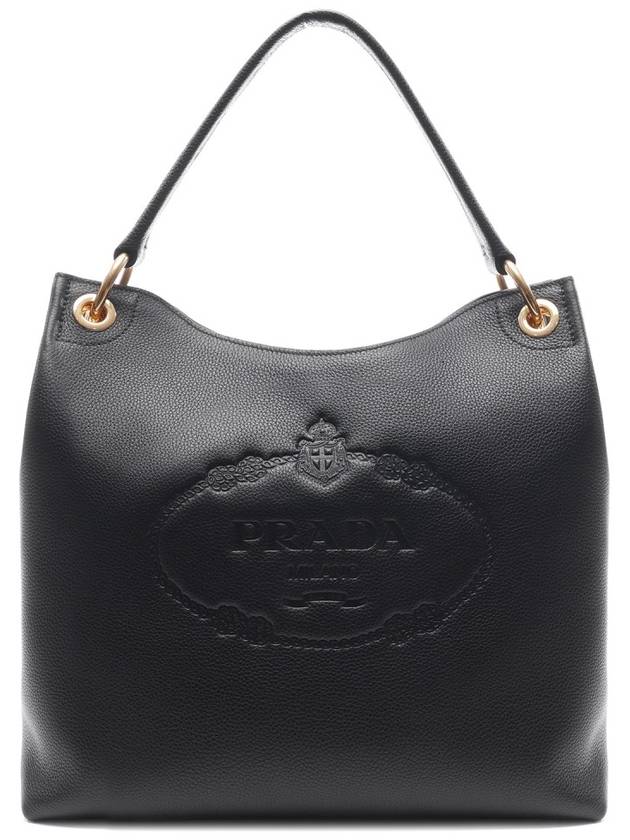 Vitello Phoenix Hobo Bag Black - PRADA - BALAAN 2