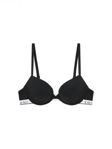 UNDERWEAR Women s Logo Band Stretch Cotton Push Up Bra Black 270494 - EMPORIO ARMANI - BALAAN 1