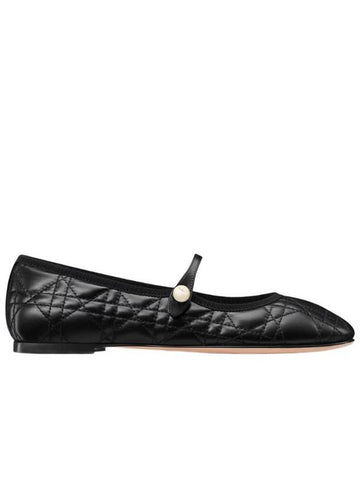 Quilted Cannage Lambskin Ballet Flats Black - DIOR - BALAAN 1