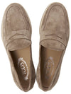 Flat Suede Loafers Beige - TOD'S - BALAAN 3