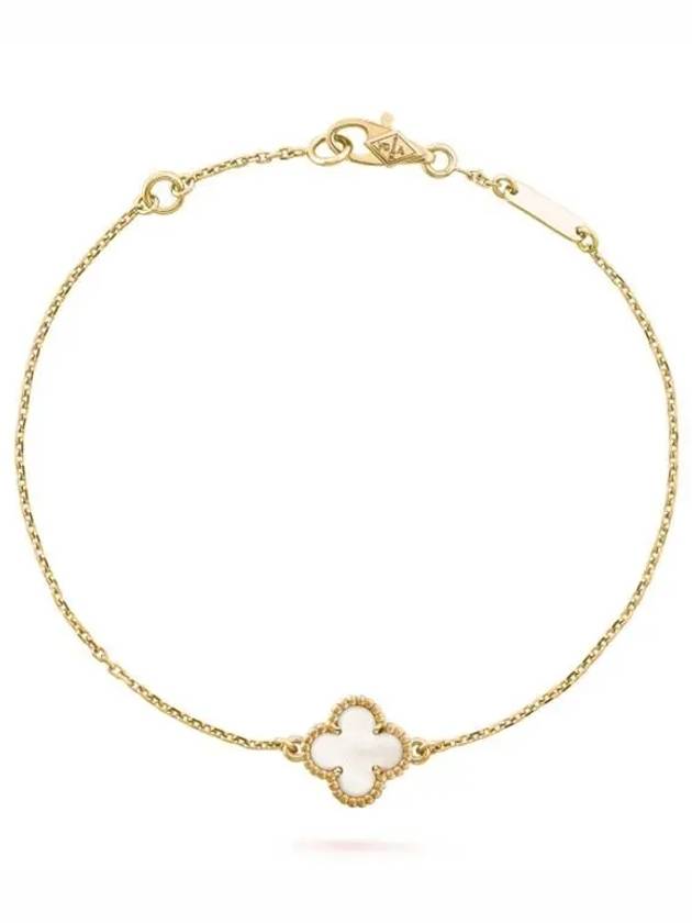 Sweet Alhambra Pendant Bracelet Gold White - VANCLEEFARPELS - BALAAN 3