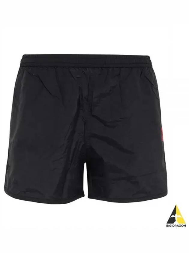 Heart Logo Swim Shorts Black - AMI - BALAAN 2