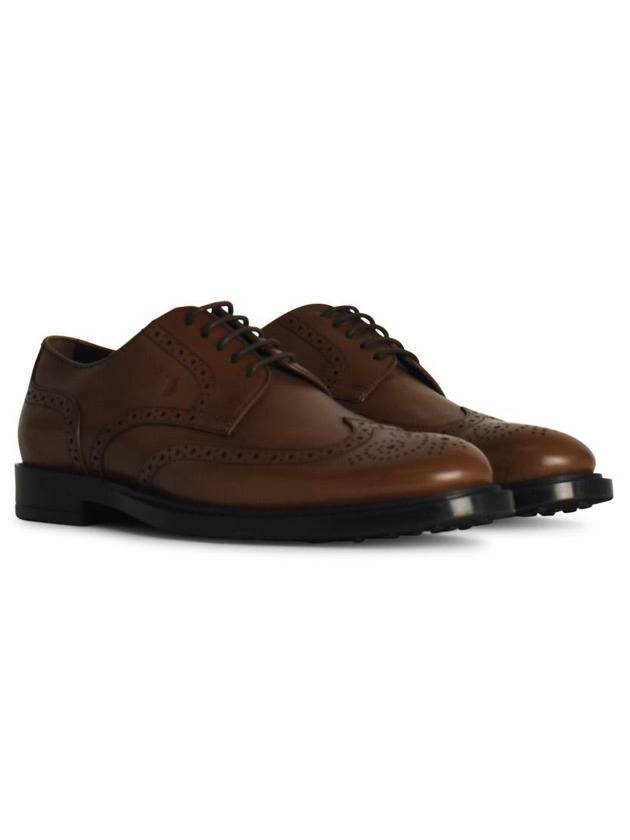 Leather Lace-Up Derby Brown - TOD'S - BALAAN 3