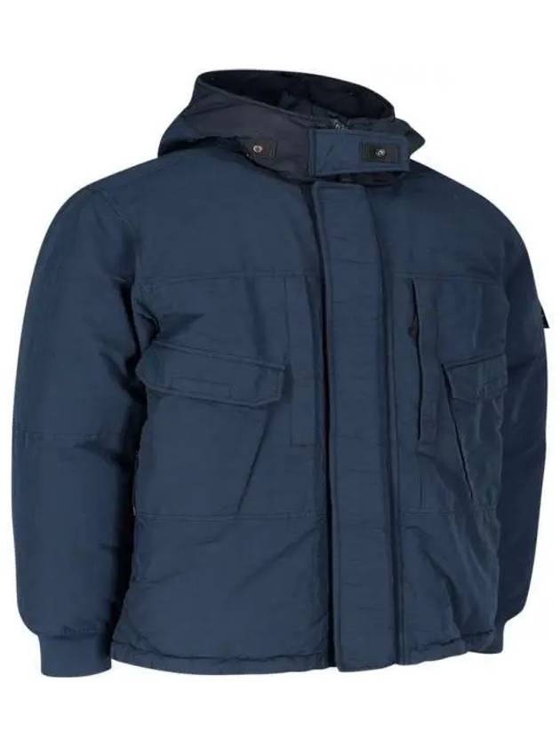 Waffen Patch Naslan Down Jacket Navy - STONE ISLAND - BALAAN 4