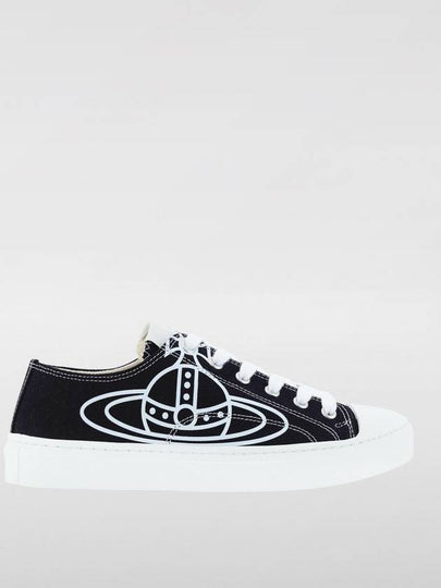 Plimsoll Logo Low-Top Sneakers Black - VIVIENNE WESTWOOD - BALAAN 2