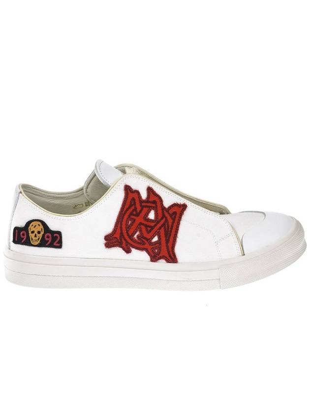 Logo Patch Low-Top Sneakers White - ALEXANDER MCQUEEN - BALAAN 5