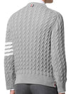 Diagonal Armband Cable Knit Top Grey - THOM BROWNE - BALAAN 4