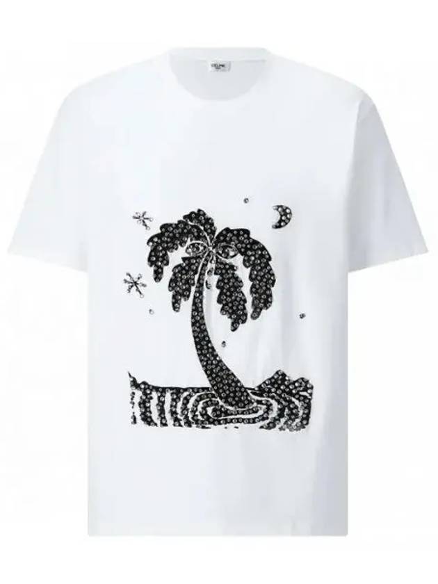 Lost Paradise Short Sleeve T-Shirt White - CELINE - BALAAN 2