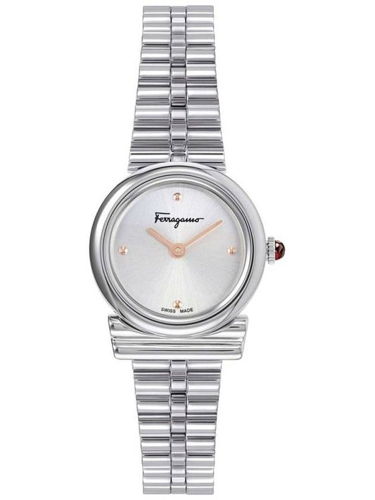 Gancini Harazantl Silver Tone Women's Quartz Watch - SALVATORE FERRAGAMO - BALAAN 1