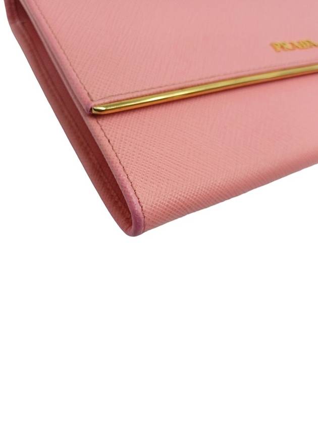 Women s 1MH311 Pink Saffiano Leather Clutch - PRADA - BALAAN 4