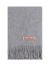 Wool Fringe Scarf Light Grey Melange - ACNE STUDIOS - BALAAN 2