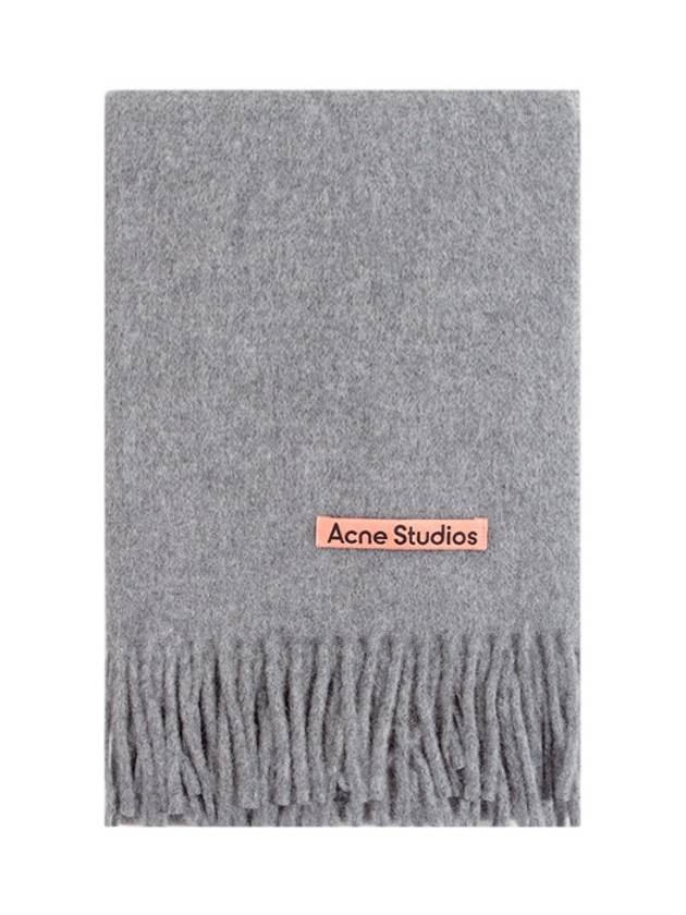 Wool Fringe Scarf Light Grey Melange - ACNE STUDIOS - BALAAN 2