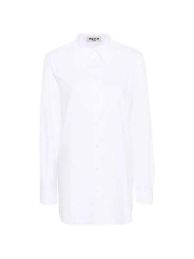 Point collar cotton shirt MK1818SOOO10RG F0009 - MIU MIU - BALAAN 1